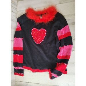 Jack B Quick petites Valentine heart sweater‎ pull over womens
